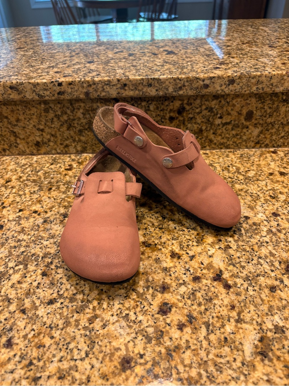 Birkenstock Tokio Kids Clogs in Pink Clay Birkoflor Sz 34 Youth 3-3.5 Heel Strap